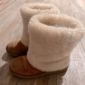 Ugg cream fur boots